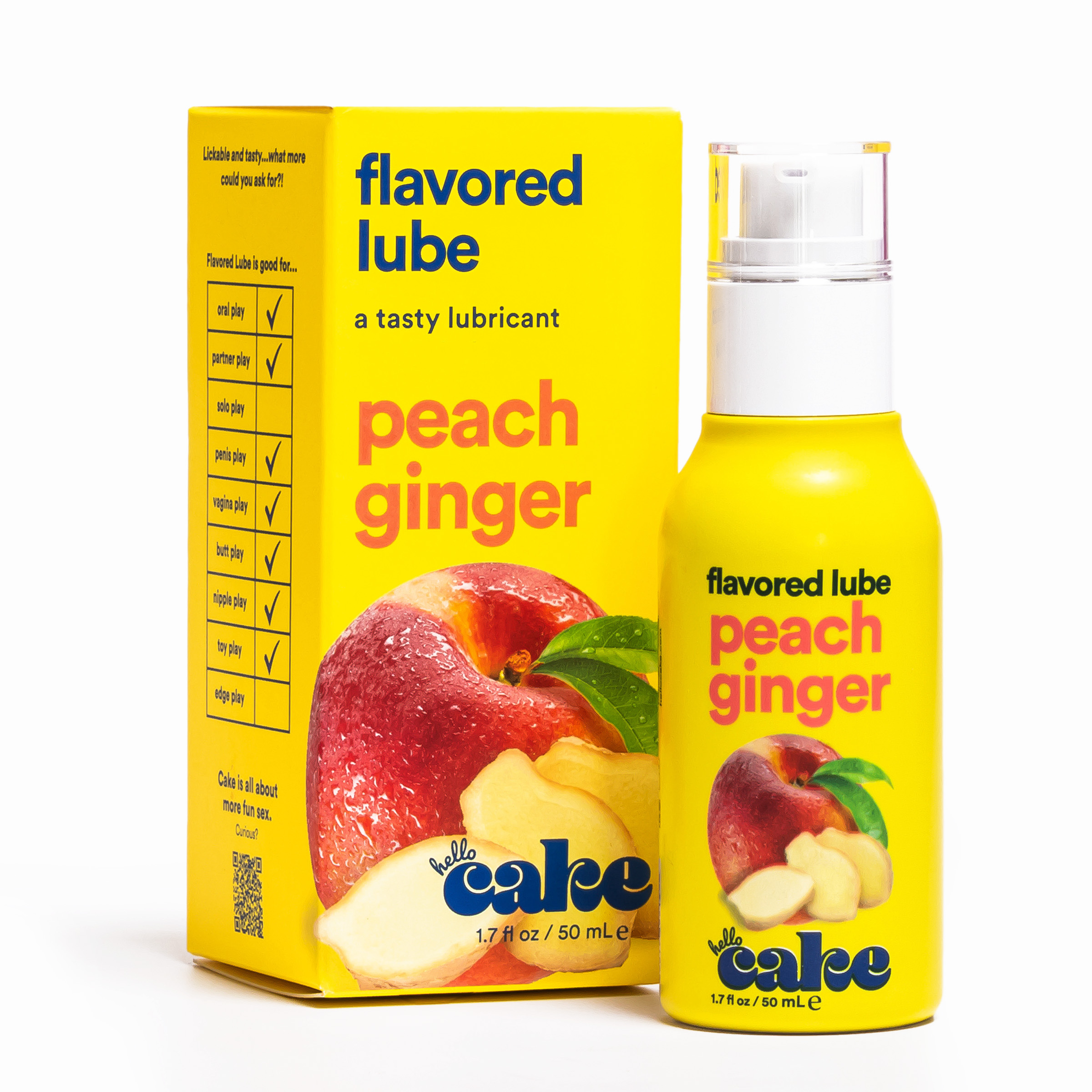 Flavored Lube for Oral Play - Peach Ginger | Hello Cake Flavored Lube for Oral Play - Peach Ginger | Hello Cake