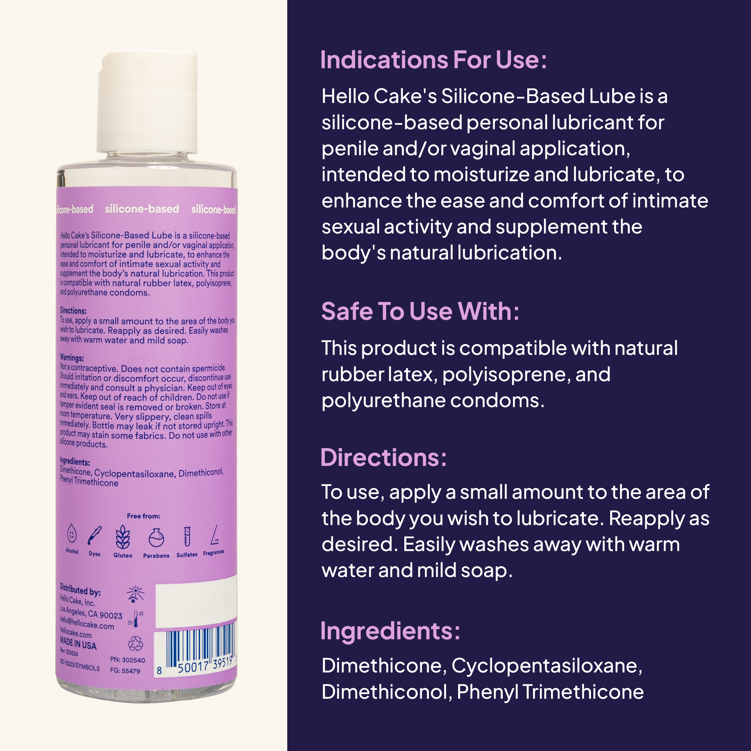 Silicone-Based Lubricant for Long-Lasting Pleasure | Hello Cake