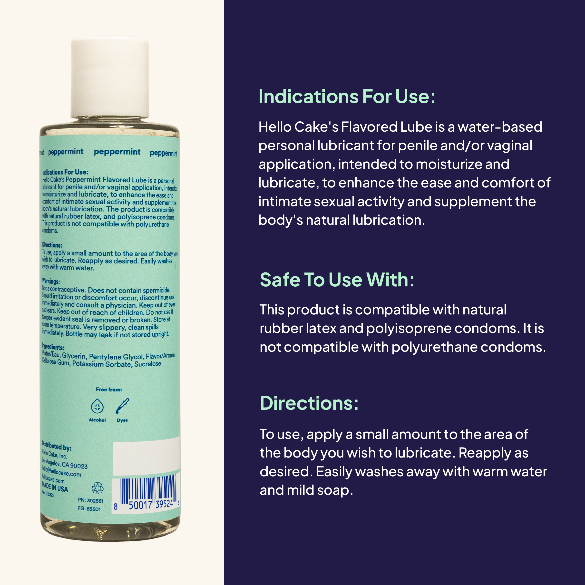 Peppermint Flavored Lube for Oral Play