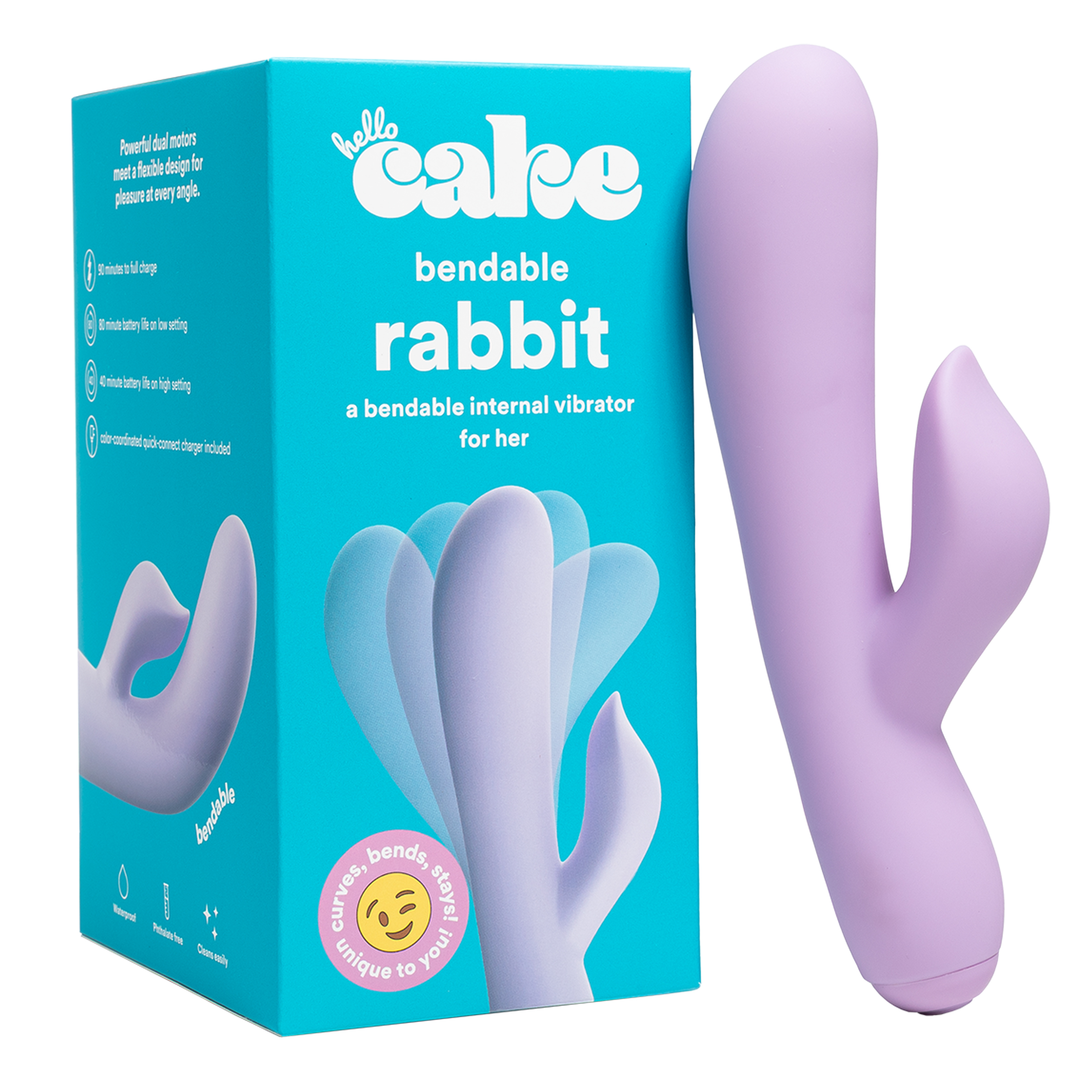 Hello Cake Bendable Rabbit – Flexible Women's Personal Massager with Dual  Motors